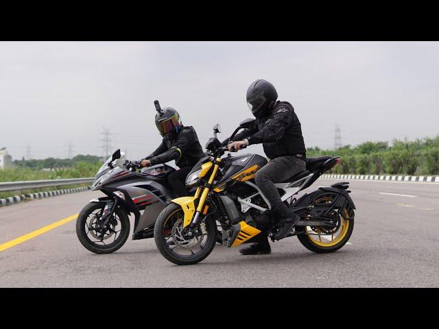 Ninja 300 vs Apache RTR310 | First on Youtube!