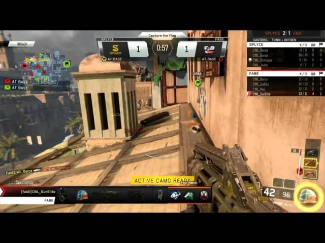Call of Duty World League - fabE vs Splyce Qualification - CTF amazing WIN!!!
