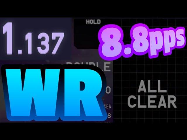 Tetris Fastest Perfect Clear [WORLD RECORD] 1.137 seconds by MAXICUBI