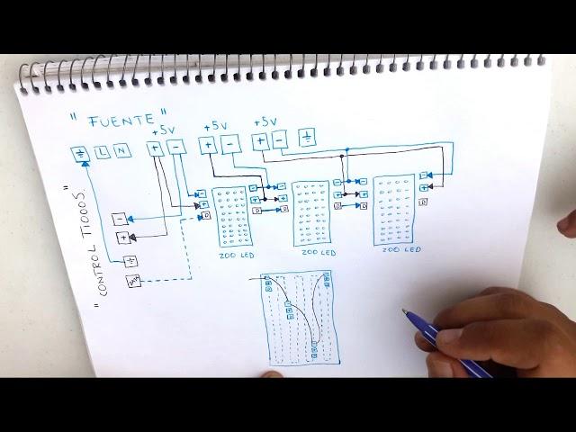 Cabina Led Pixel DIAGRAMA DE CONEXION Tutorial Paso a paso