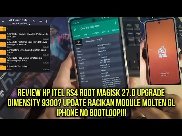 Itel RS4 Root Magisk 27.0 & Orangefox? Review Hp Itel Upgrade Chip Fake Device Dimensity 9300 MT6989