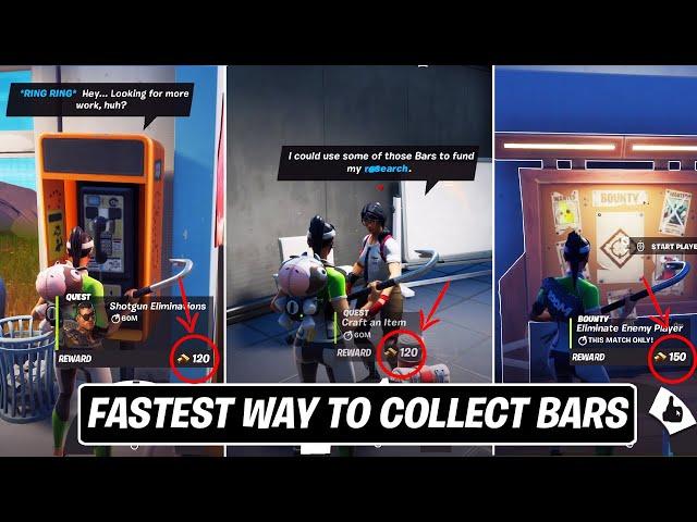 Collect Bars (500)! Fastest Ways to Collect Bars in Fortnite Chapter 2 Season 7 (Get 1000+ Bars)