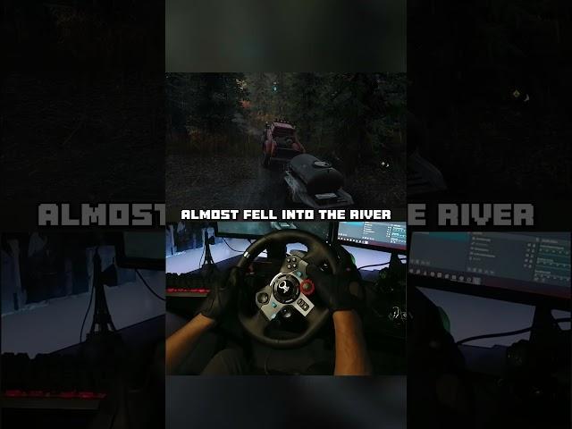 Almost Fell Into The River  #logitechg29 #steeringwheel #gamingwheel #trucksimulator #snowrunner