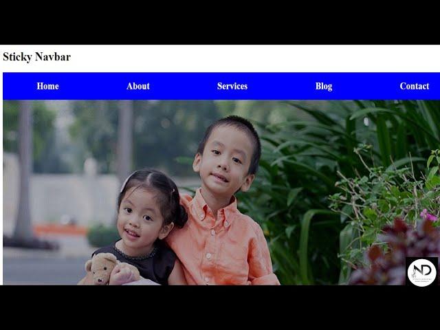 How to Create Sticky Navigation Bar on Scroll Using Html Css in Hindi | Sticky Navbar Html Css