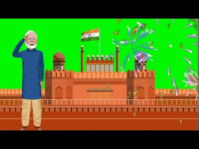 Independence Day Animation - Green Screen | Animation Video | After Effect | Latest Video 2020