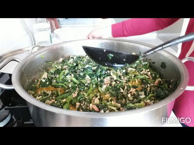 how to cook spinach w/ ground beef // Turkish style