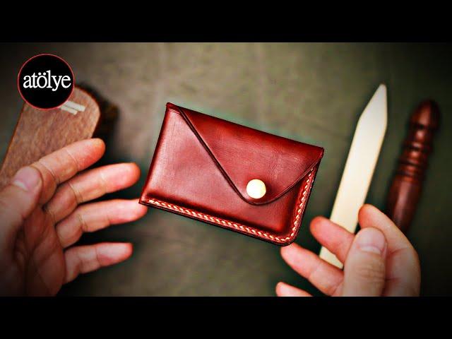 Simple and Useful Leather Wallet Making  Leather Craft  Personalized Wallet | ASMR