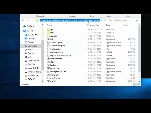 Install ADB in the Windows 10