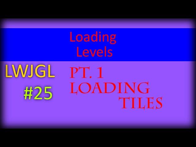 2D Game Development with LWJGL 3: #25: Loading Levels Pt.1