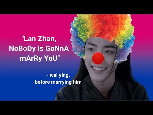 Wei Wuxian making a clown out of himself for 3 minutes bi