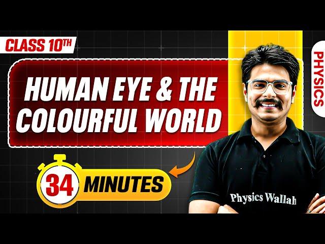 Human Eye and the Colourful World in 34 Minutes | Mind Map Series for Class 10th