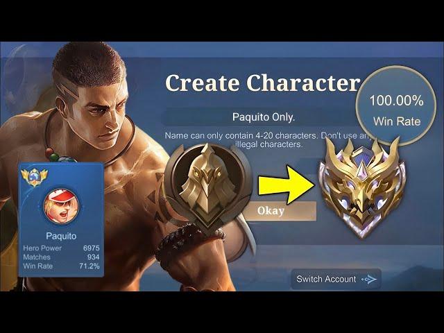 TOP GLOBAL PAQUITO DO WARRIOR TO MYTHIC USING PAQUITO ONLY!! + BEST BUILD PAQUITO AND EMBLEM - MLBB