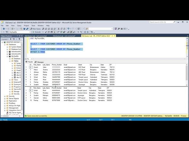 OFFSET & FETCH in SQL | SQL Tutorial