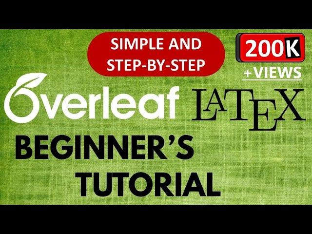 Overleaf Tutorial for Beginners | Latex Overleaf Tutorial