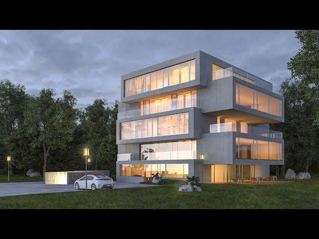 3Ds Max 2021 V-ray 5 Complete Exterior Rendering Tutorial for beginners