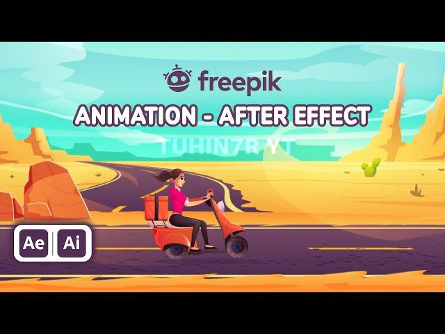 How to Create Cartoon Animation Freepik | Vector File | After Effects & Illustrator Tutorial