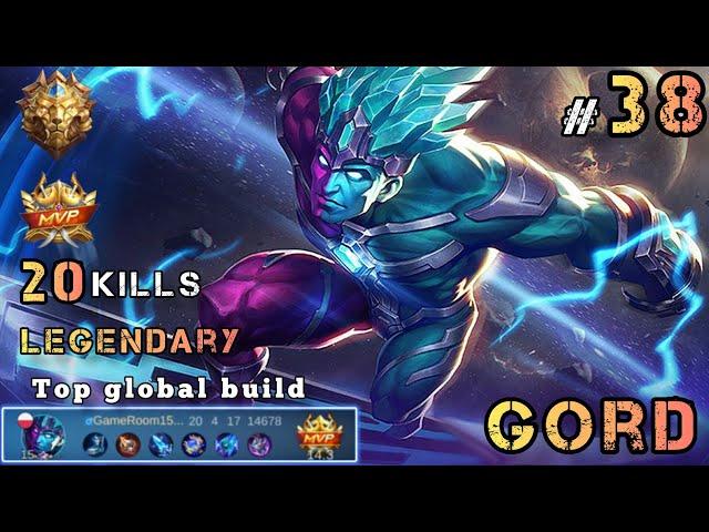 Mobile legends-Gameplay Gord in ranked Legend | MVP legendary 20 kills top global build