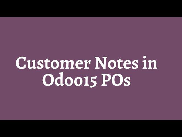 Odoo 15 Point Of Sale Customer Note || Customer Notes in Odoo 15 POS