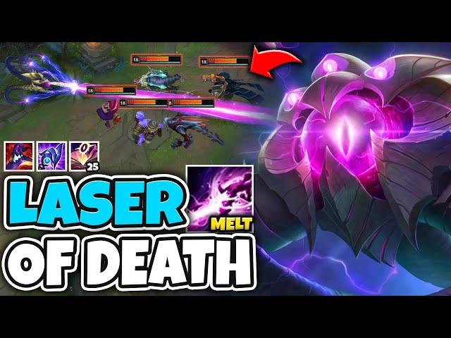 WTF?! EVERY VEL'KOZ LASER IS AN INSTANT PENTAKILL! (THIS IS BROKEN) - League of Legends