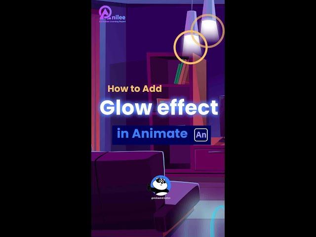 How to add a glow effect in adobe animate | adobe animate | Shorts