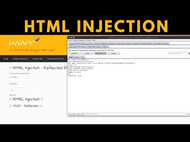 bWAPP - HTML Injection - Reflected POST