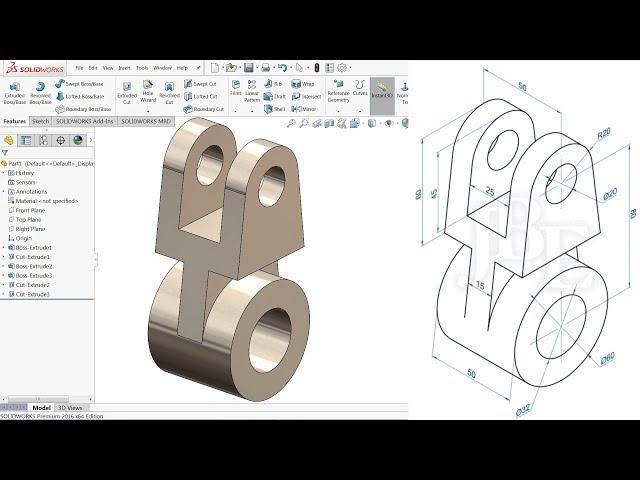 SolidWorks Tutorial for beginners Exercise 13