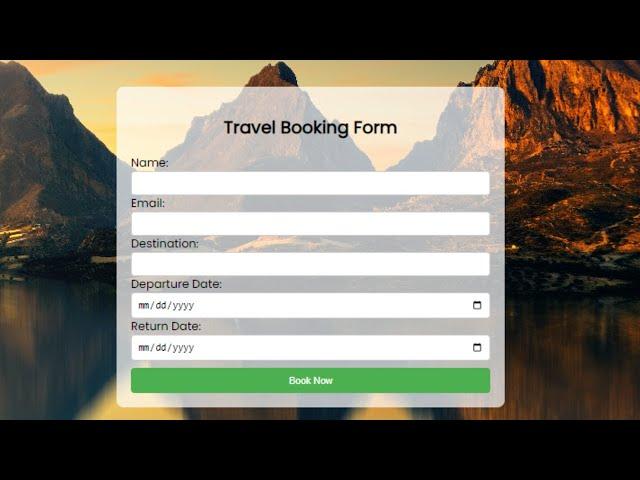 How To Make Booking Form | Booking Form Using HTML CSS and Connect to database using php |