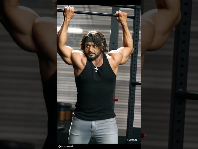 Challenging Star Darshan Pull ups #dboss  #dbossfans  #kannada   #sudeep #bigbosskannada11