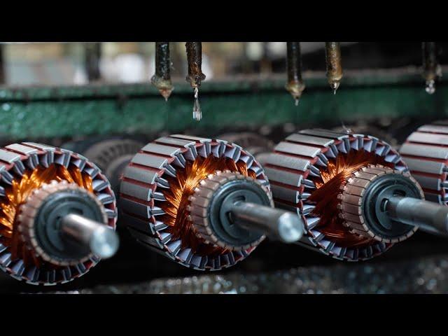 Incredible efficiency。Large scale mass production process for small motors