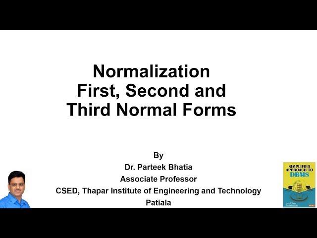 Normalization Part-2 | DBMS | Databases | Parteek Bhatia | Simplified Approach to DBMS