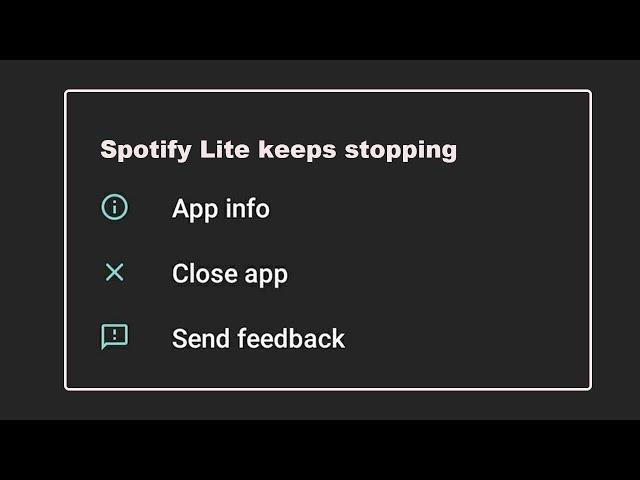 How To Fix Spotify Lite App Keeps Stopping problem in Android Phone