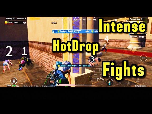 INTENSE HOTDROP FIGHTS | PUBG MOBILE | BGMI | ZeeNoo Gaming