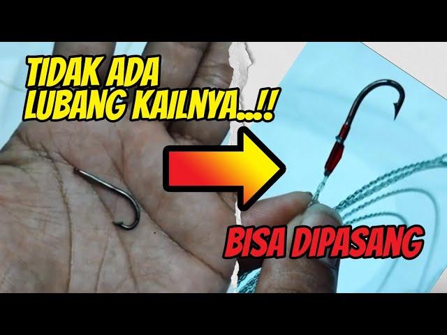 Tutorial Cara Mengikat  Kail Belut Yang Tidak Ada Lubangnya.