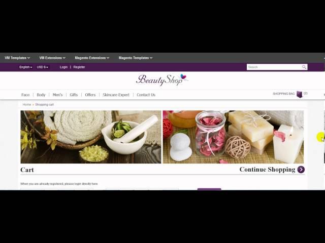 Nice Virtuemart Beauty Shop Template