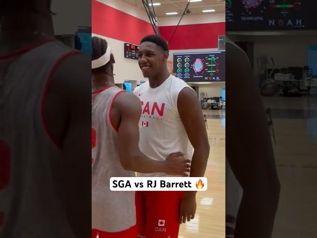 Shai Gilgeous-Alexander, RJ Barrett Shooting Contest At Team Canada Camp 