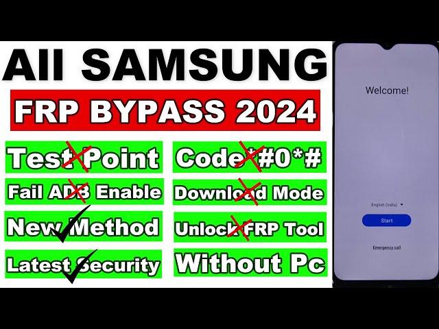 2024 All Samsung FRP Unlock/Bypass Android 13/14 Without Pc | No Test Point - No Code *#0*#