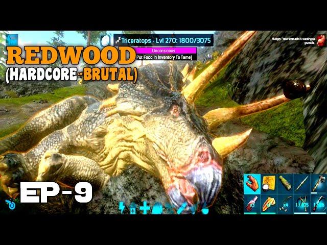 Ark Mobile Taming Triceratops And Building A Base/House (Ep - 09) | Hardcore-Brutal Survival Series