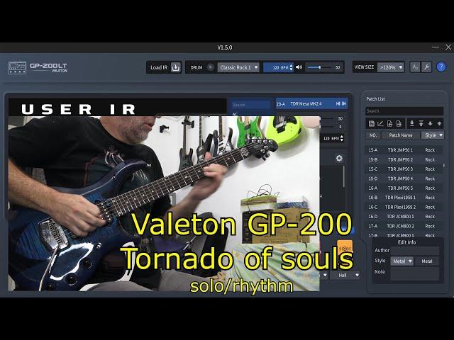 Valeton GP-200 "Tornado of souls" solo/rhythm