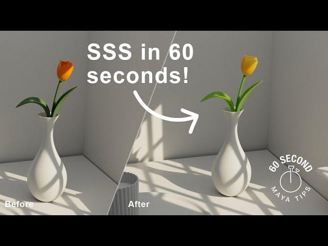 Subsurface Scattering Shader for Arnold in Maya in 60 Seconds!