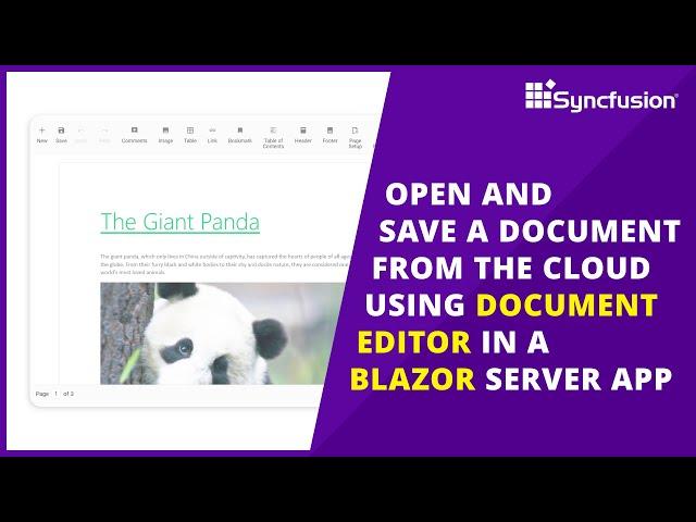 Open and Save Documents from Cloud Using Blazor Document Editor