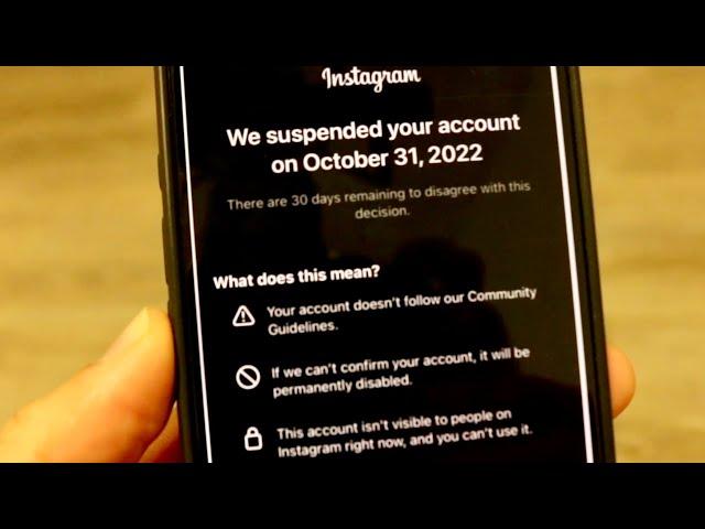 How To FIX Suspended Instagram Account! (2024)