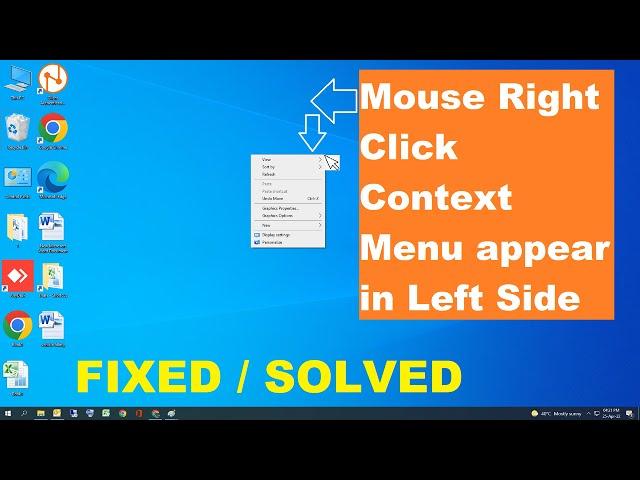 [Fixed] Mouse Right Click context menu open in left side.