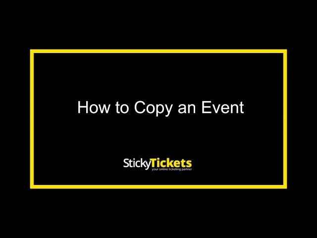 How to Copy an Event