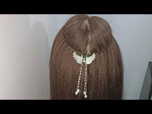 Nice ! waterfall braid hairstyle for long hair/Open hair hairstyles for girls/Hair style girl simple