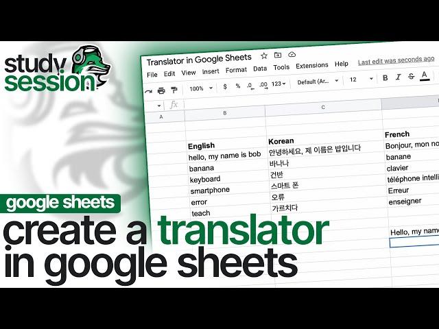 How To Translate Languages in Google Sheets