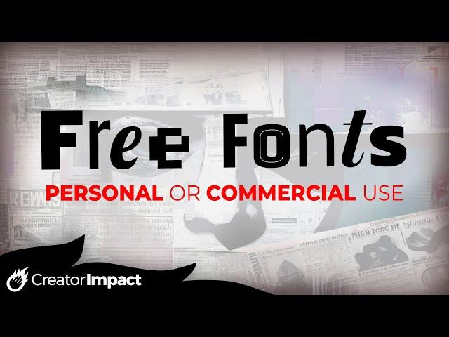 Where to find FREE Fonts for Commercial Use & Personal use