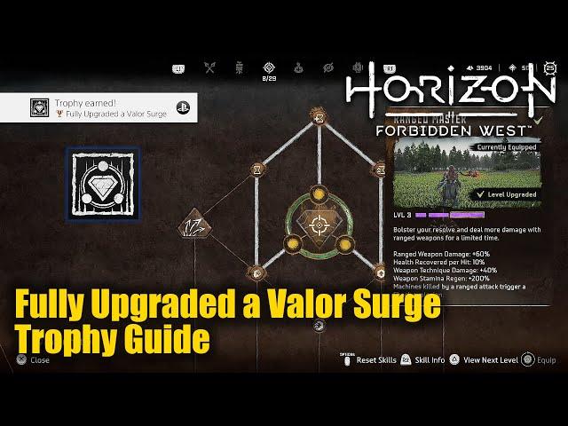 Horizon Forbidden West - Fully Upgraded a Valor Surge Trophy Guide (Upgraded Valor Surge to maximum)