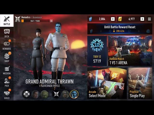 Star Wars Force Arena: THRAWN speeding up all the NEW troops