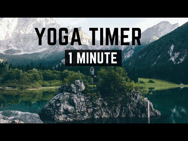 Yoga timer 1 minute with beautiful calm music