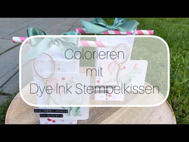 Colorieren mit Dye Ink Stempelkissen | Creative-Depot und Treeebird Einschulungsstempel